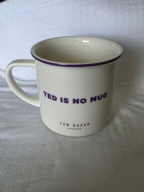 Ted Baker Cream Mug with Purple Lettering